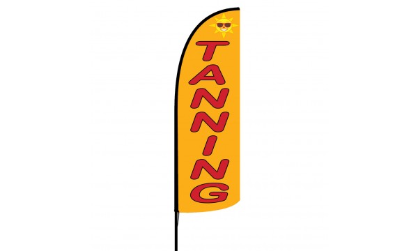 Tanning Custom Advertising Flag